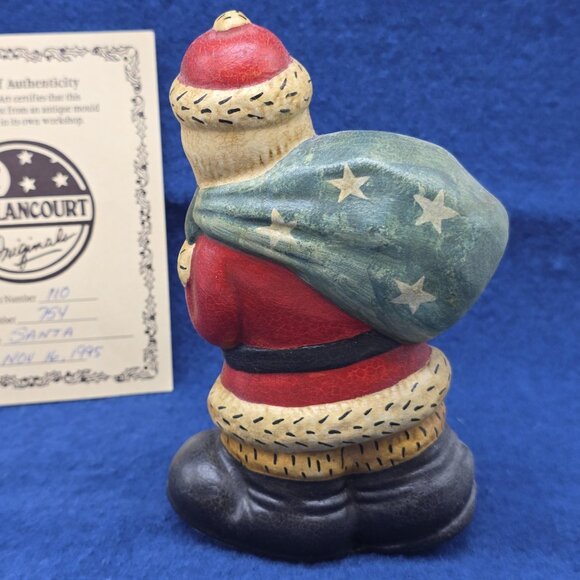 Vintage Vaillancourt Folk Art American Santa with Big Feet Rocker Figurine 1992 - Picture 3 of 8
